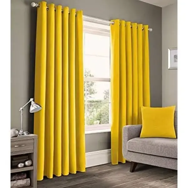 1pc NEW! Mustered Yellow Curtain For Windows And Doors